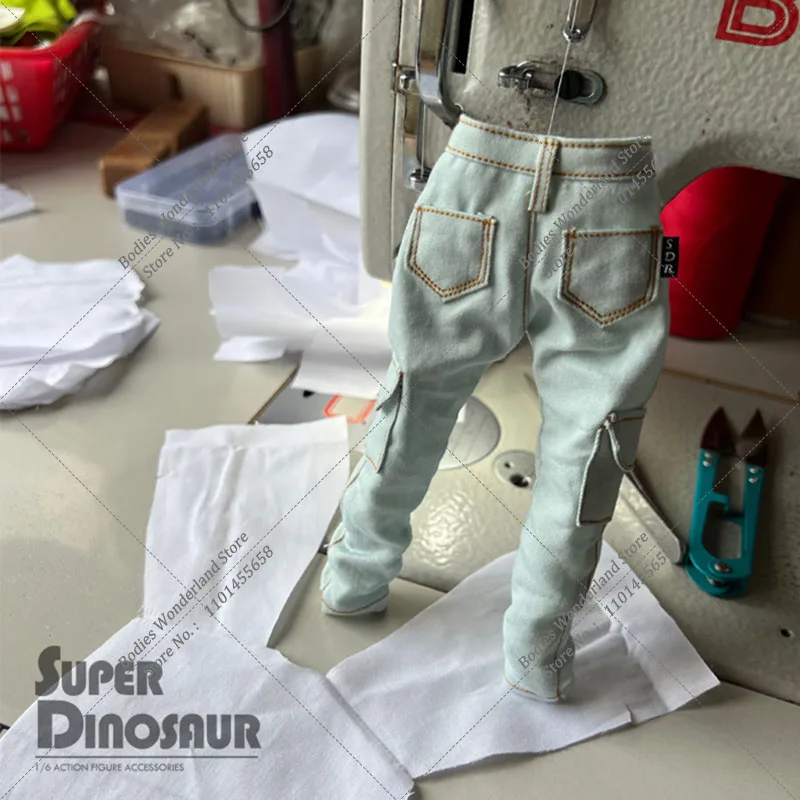 SuperDinosaur 1/6 Scale Fashion tasche Multiple Vintage Workwear Jeans pantaloni a matita per 12 ''maschio Solider Action Figure Doll