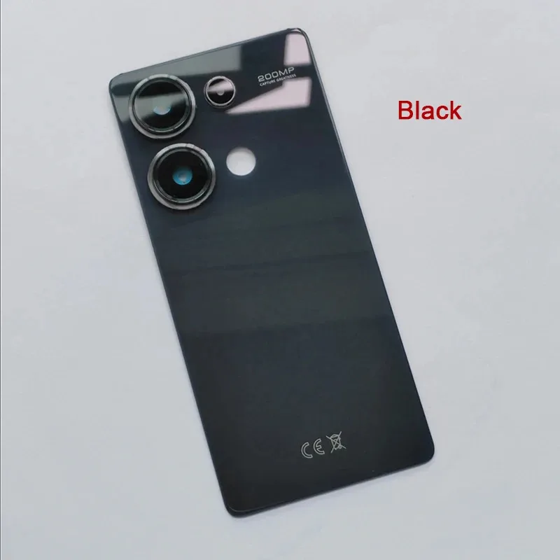 Para Redmi Note 13 Pro 4G com lente de câmera porta traseira caixa de substituição e adesivo