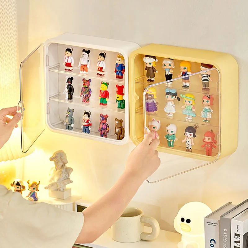

Wall-mounted Doll Storage Display Stand Dust-proof Magnetic Suction Hand-made Ornaments Desktop Wall Finishing Storage Box