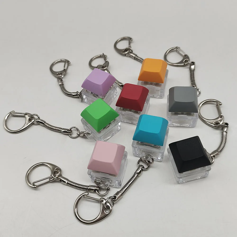 1pc Multi-color Mechanical Keyboard Keychain For Men, Men\'s Decompression Toy Key Ring