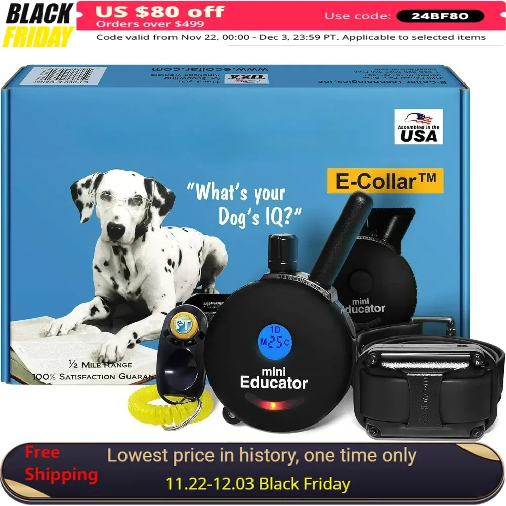 Electronic Training Collars Dog Training Collar with Remote Control - 1/2 Mile Range, Waterproof, Rechargeable,Dogs Collars