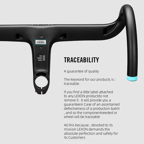 Imagen 2 del producto Manillar integrado LEXON de carbono para carretera, manillar ultraligero para bicicleta de carretera T1000, barra doblada de carreras, accesorios para bicicleta de 28,6mm