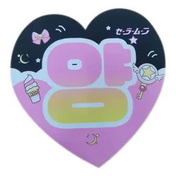 Kpop Loving Heart Shaped Custom Slogans Double Sided Printing Fabric Cheering Textile Hand Banners Reflective Fabric Slogan