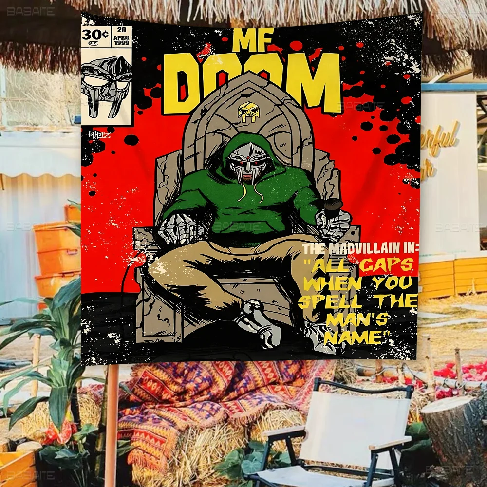 MF DOOM Large Size Flags Printing Patterns Interesting Birthday Party Decorations Banner