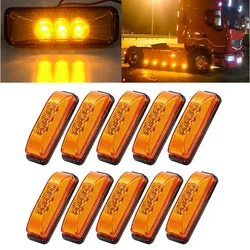 10PCS Truck Boat Marker Led Side Light Amber Side Clearance Light Universal 12-24V Turn Signal Lamp TrailerSide Marker Light