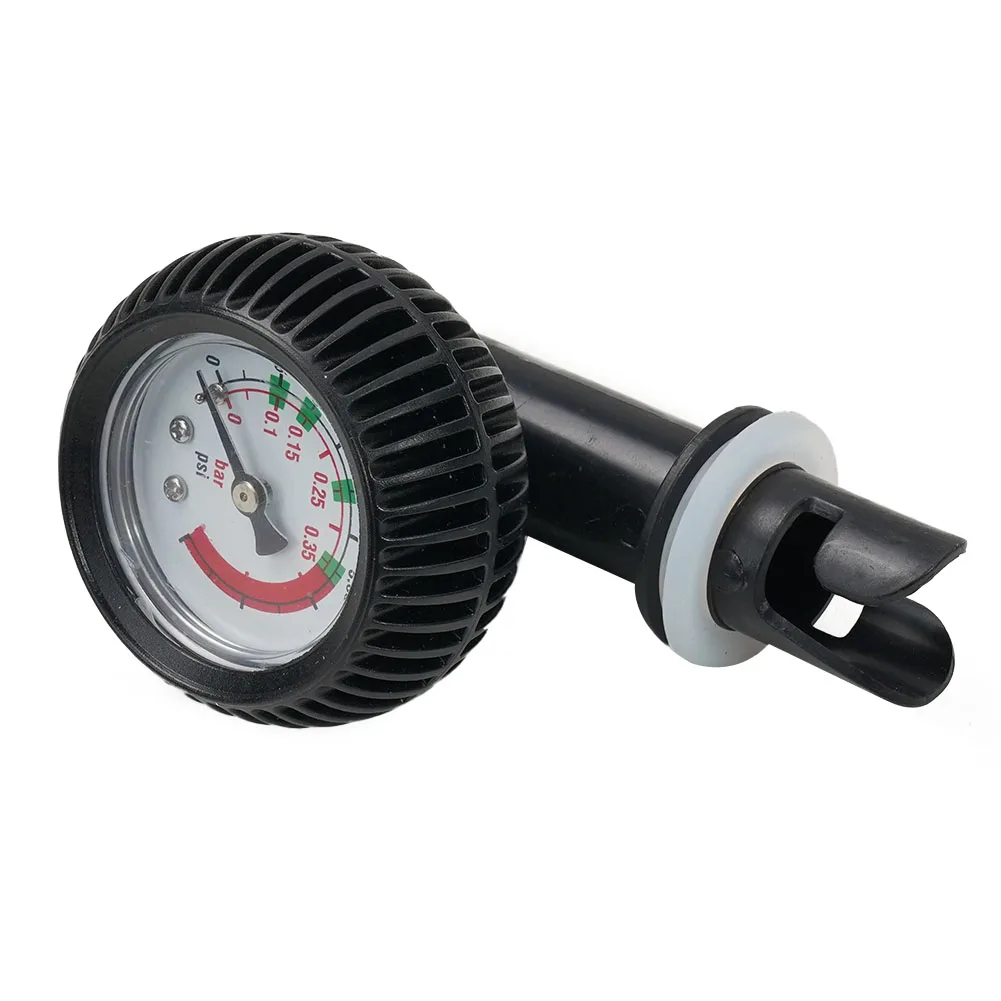 Digital Air Pressure Gauge Waterproof Rubber-Armored Housing Long Hose Adapters HR Valves 5.08 PSI For Inflatable Boats Kayaks