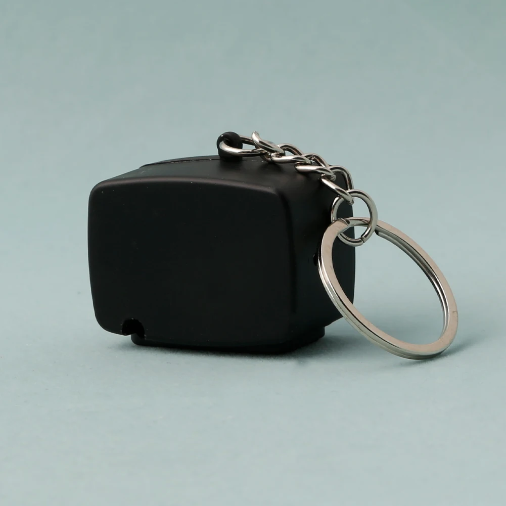 Mini Vintage TV Set Keychain Simulation LED Sound Effects TV Model Key Ring Terror Halloween Tools Prank Gifts Ornaments Crafts