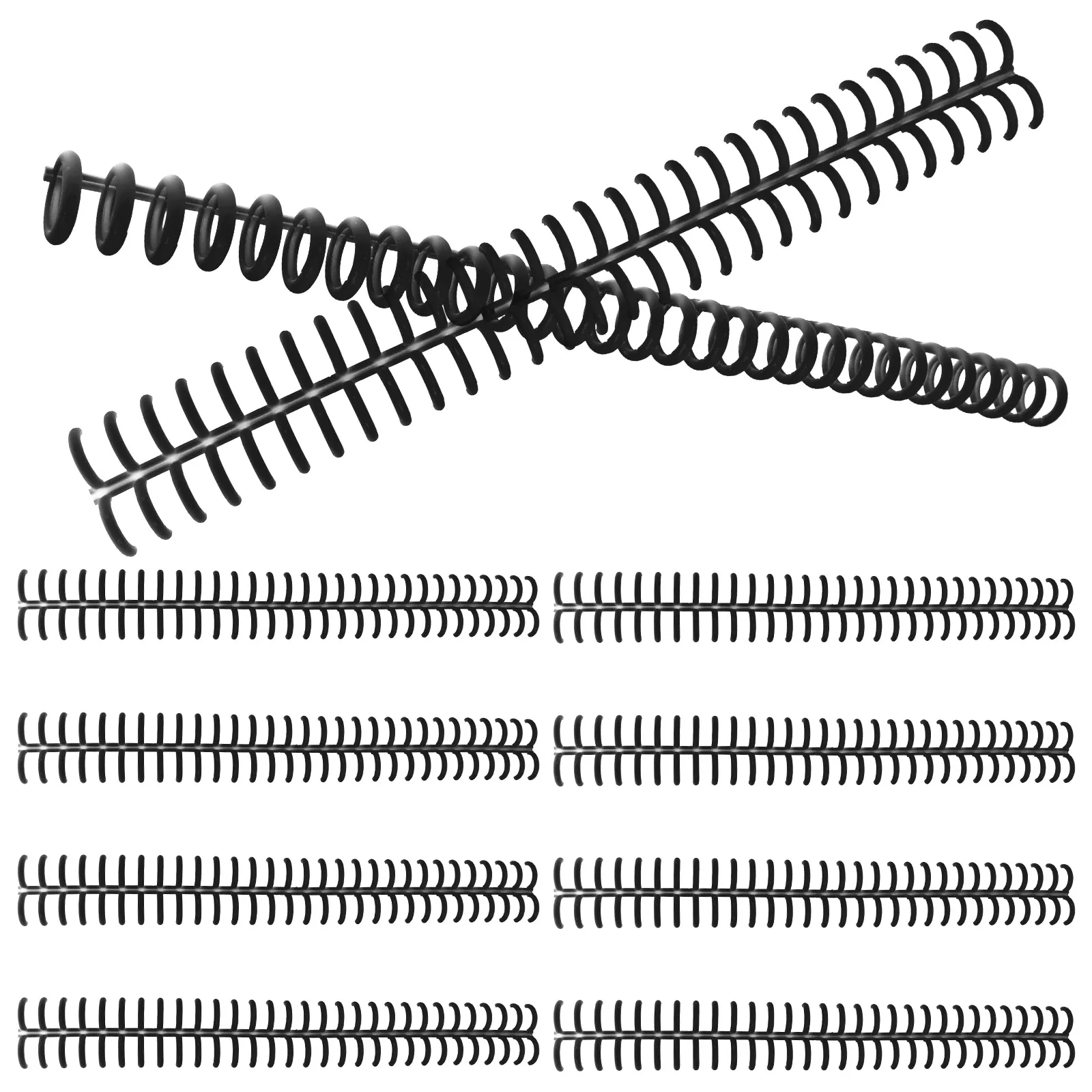 10 個黒プラスチックルーズリーフバインダーリング 30 穴 A4 サイズノートブックスパイラルバインディングコイルワイヤー交換