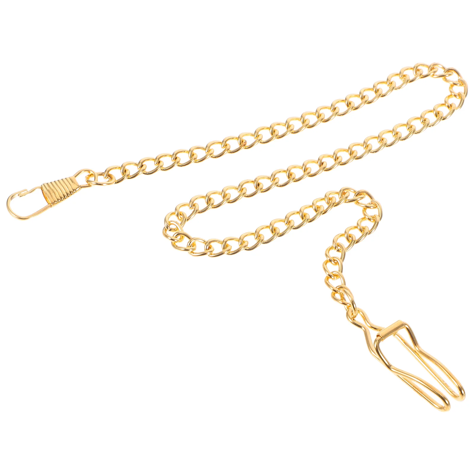 

Golden Pocket Chain Silver Plated Durable Heavy Duty Lobster Claw Attachment Shiny Surface Perfect for Men Women Students Watch