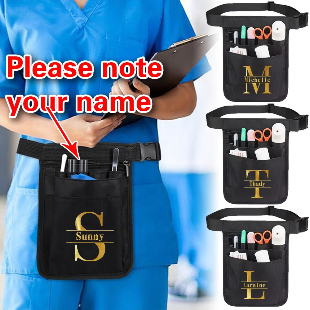 

Personalized Customized Adjustable Belt Nurse Portable Multi-compartment Large-capacity Multi-pocket Kit Storage Bag