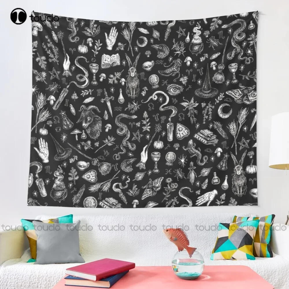 Salem Witch In Black Tapestry Tapestry Wall Hangings For Sale Tapestry Wall Hanging For Living Room Bedroom Dorm Room Home Decor