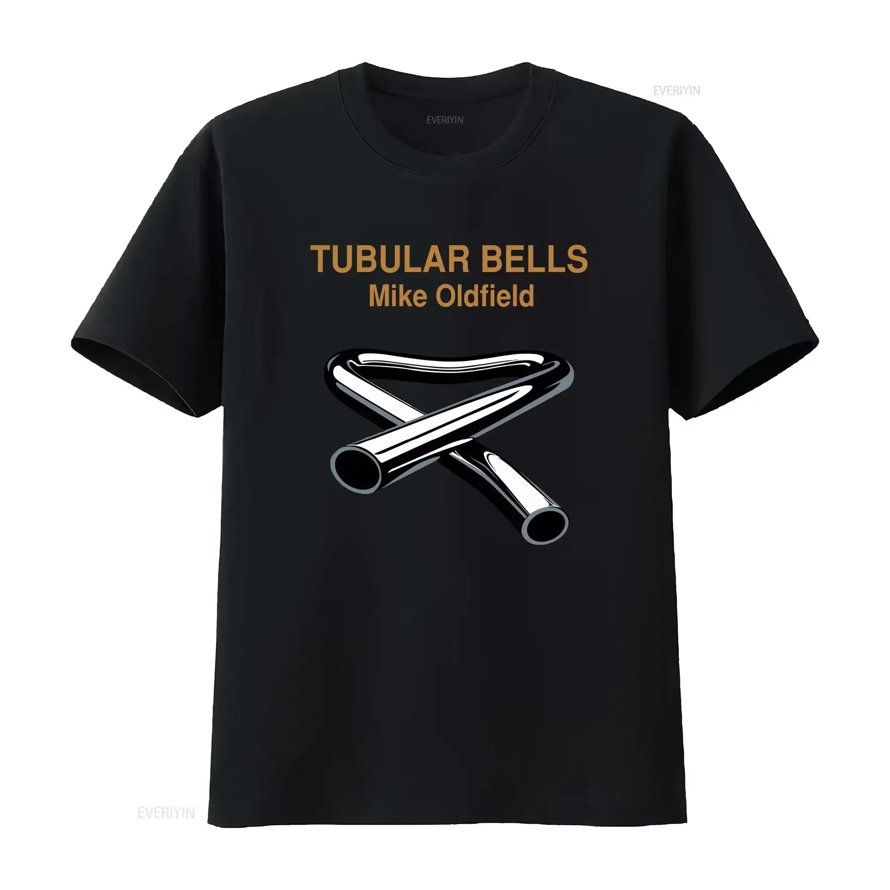2025 نموذج جديد مايك أولدفيلد ألبوم أجراس أنبوبي تي شيرت AyersBedford قطن تي شيرت بأكمام طويلة عتيق عتيق مغسول