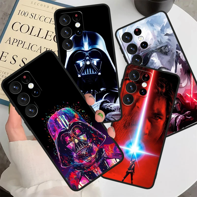 S-tar W-ars Darth Vader Yodas BB8 For Samsung S24 S23 S22 S21 S20 FE S10e S10 S9 Ultra Plus Plus Soft Silicone Black Phone Case