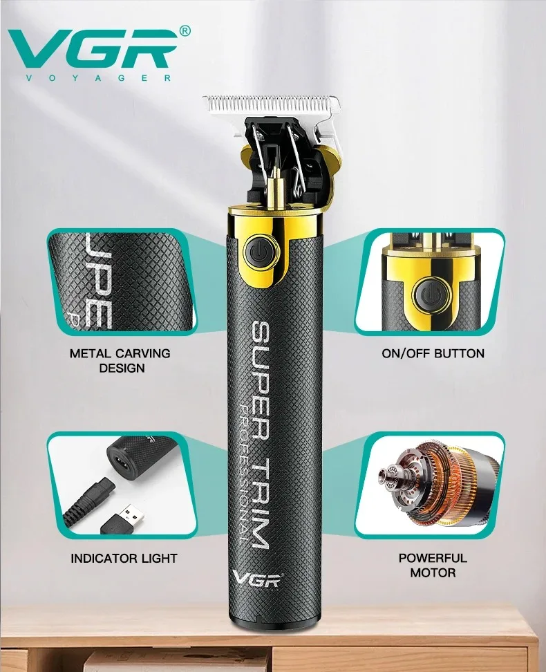 VGR NEW GLOBAL LICENSOROF ARGENTINA NATIONAL TEAM Gesichtsrasierer Professionell Barttrimmer Wiederaufladbar Metallrasierer Mini-Elektro Barttrimmer Tragbar Barttrimmer für Herren V-082 – Detail 4