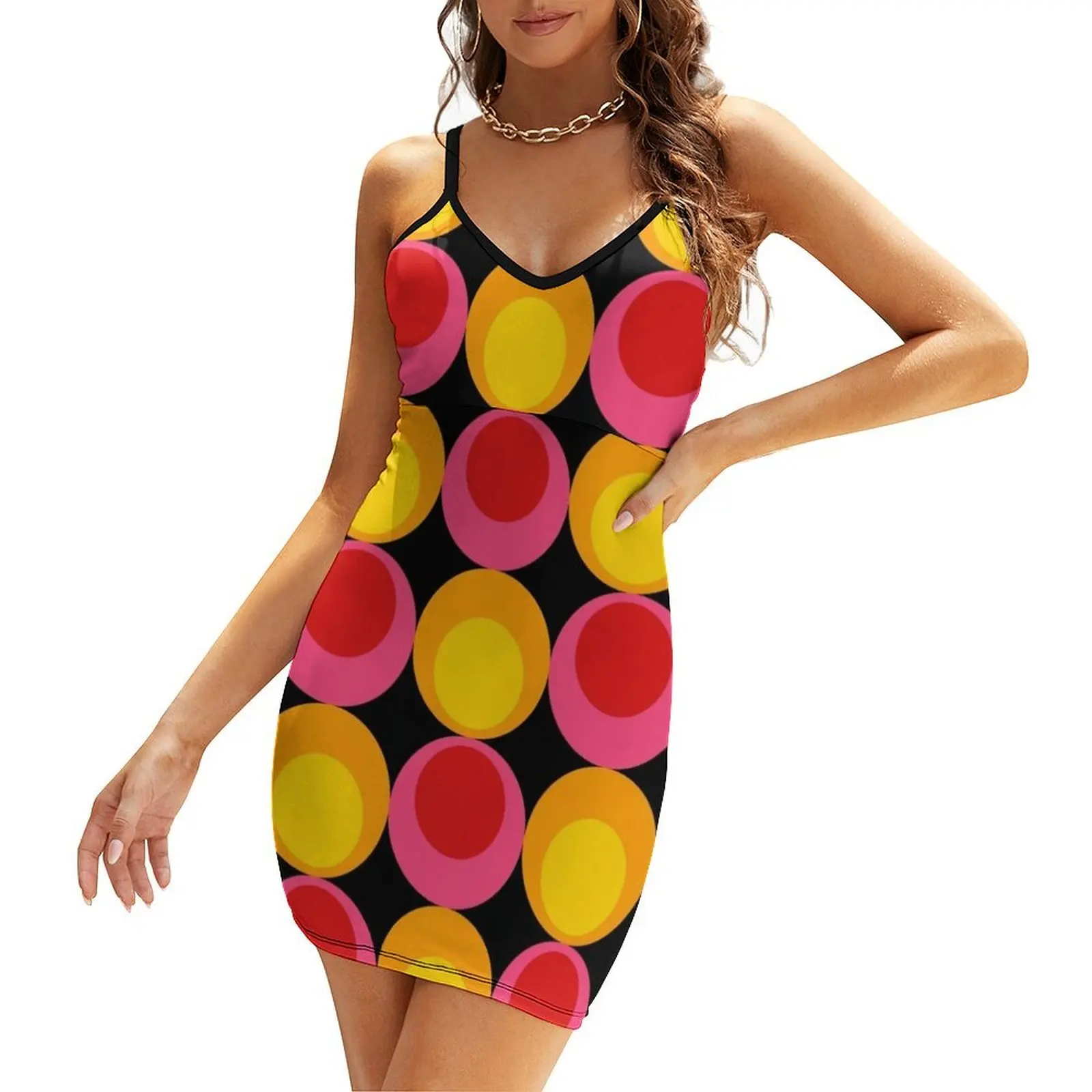 

60s Retro Mod Sling Dress summer dresses for women 2025 summer dress korean women sexy dress