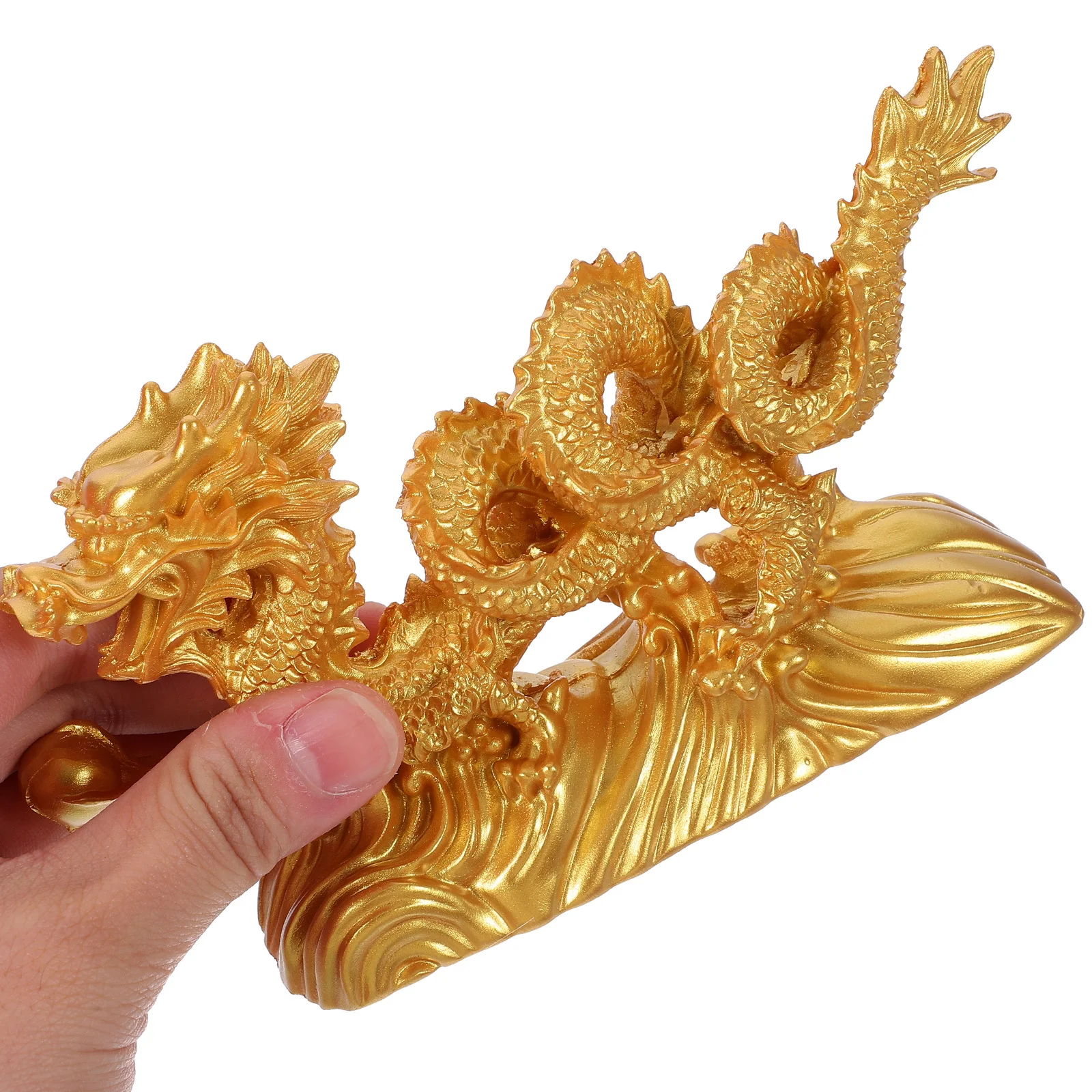 

Resin Statue Chinese Craft Desktop Cabinet Decor Small Office Decoration Dragon Shaped Resin Craft Indoor