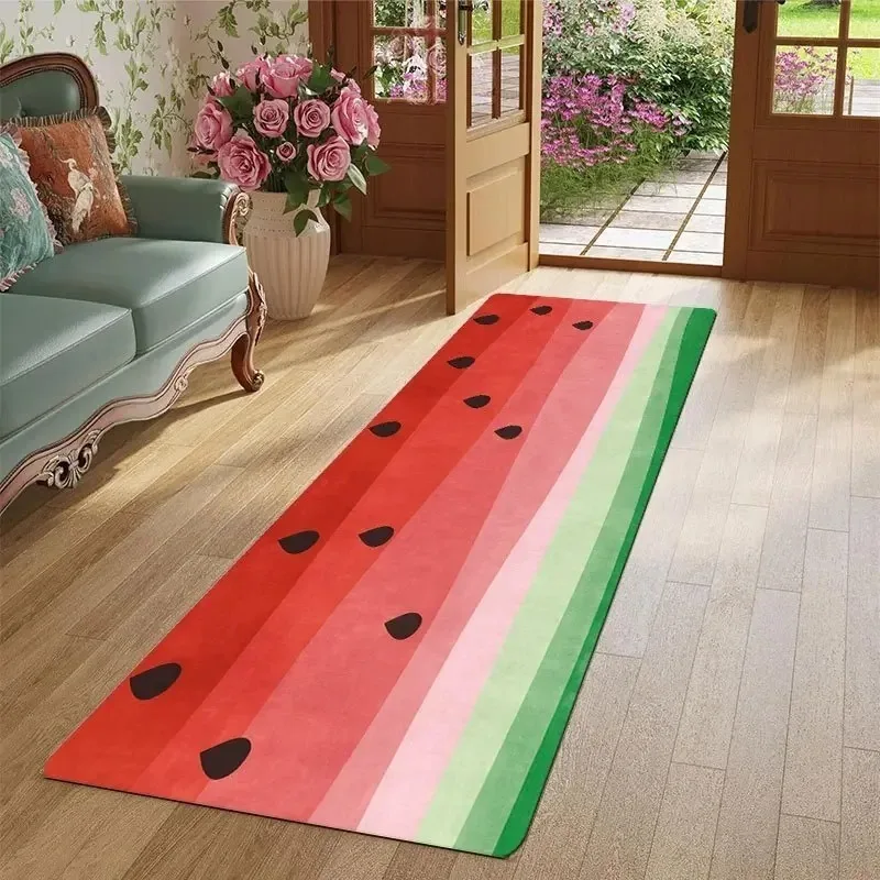 Creative Watermelon Kitchen Rug Summer Entrance Welcome Floor Mat Corridor Bedroom Floor Mat Home Decoration