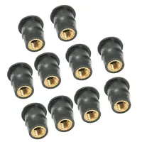 10/20pcs M5 M6 5/6mm Metric Rubber Well Nuts Windscreen Windshield Fairing Cowl For Honda For Suzuki Auto Motorbike Off-road