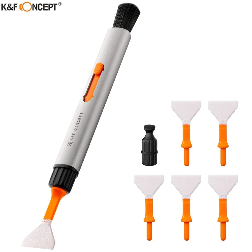 

K&F Concept Replaceable Cleaning Pen Set (Cleaning Pen + Silicone Head * 2 + Full-frame Cleaning Stick * 6)