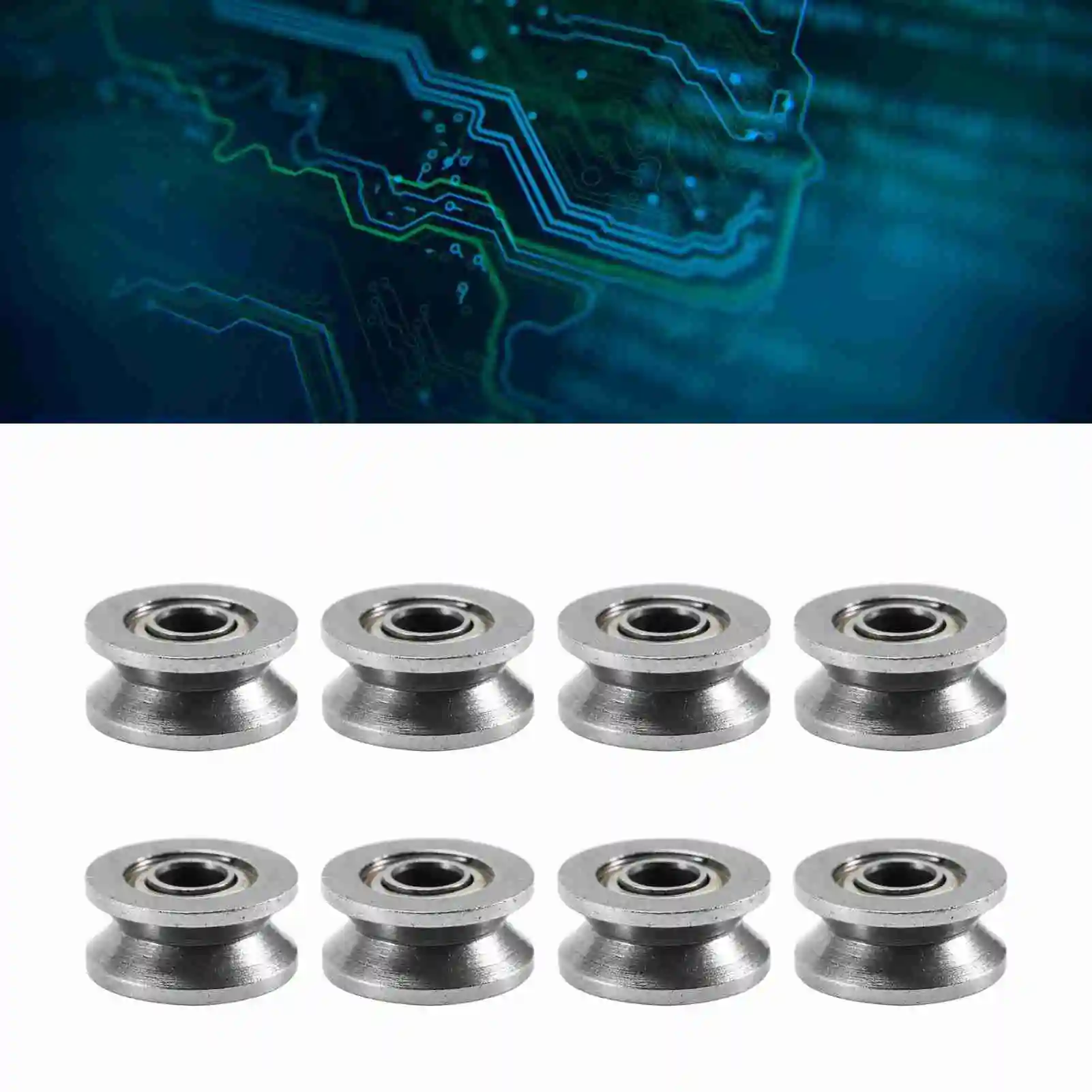 V-образный шкив, высокоточный подшипник с двойным экранированным трением 4x13x6 мм для системы линейного движения для раздвижной двери