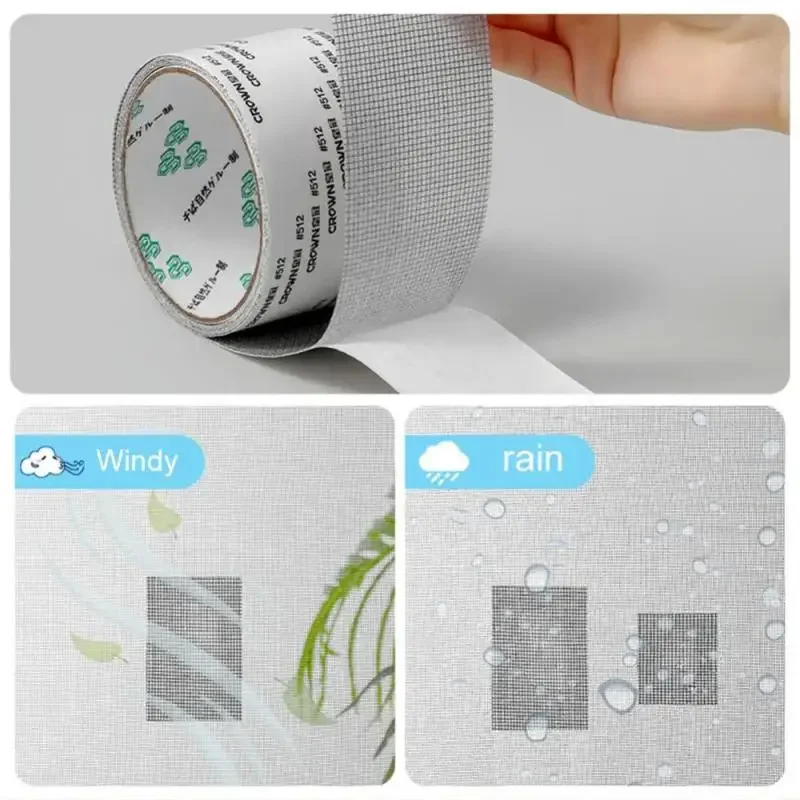 Window Screen Repair Self-adhesive Net Door Fix Patch Anti-Insect Mosquito Mesh Broken Holes Repair Mosquito Netting Patch