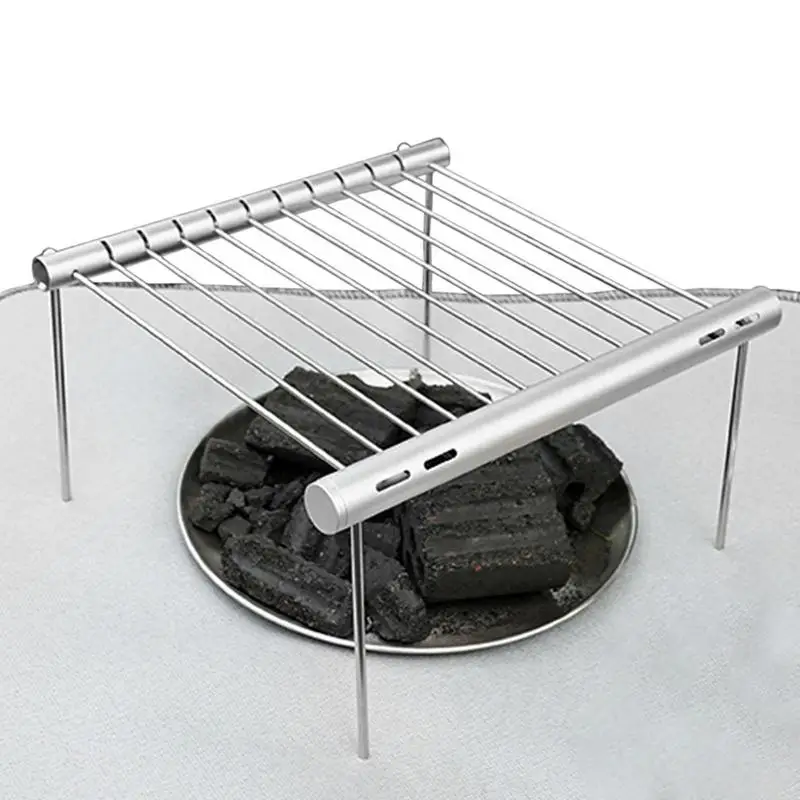 

Мини-Гриль для кемпинга, фотосъемная подставка из нержавеющей стали для пикника и гриля, подставка для барбекю и приготовления пищи, товары для кемпинга