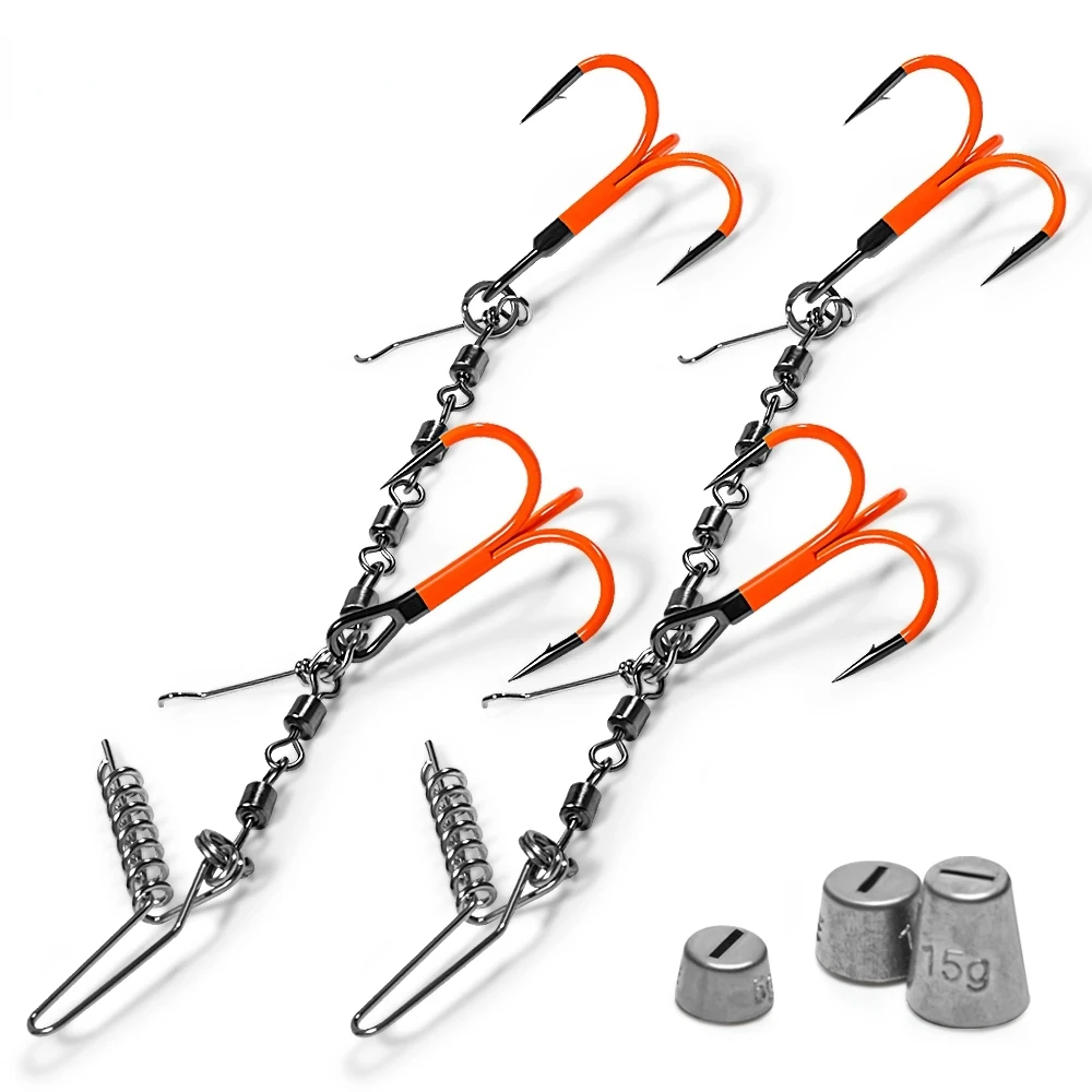 ספינפולר רולר מרובה עומק סוויבל להב סטיינגר ריג # 1 # 1/0 # 2/0 חכה דיווש דיווש עם משקולת משקולת רכה לדיווש