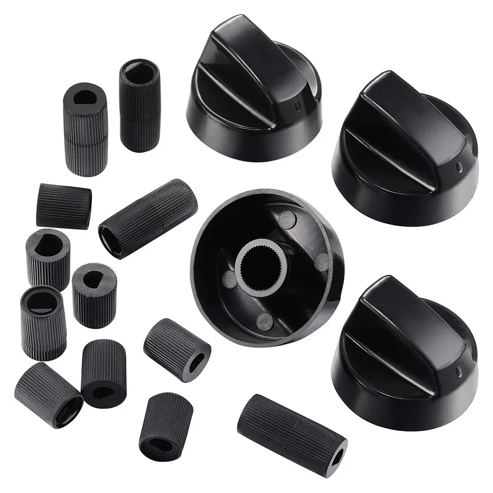 ABS Versatile Control Knobs Set 4PCS Knobs & 12PCS Adapters For Stoves And Ovens Cooking Appliance Accessories