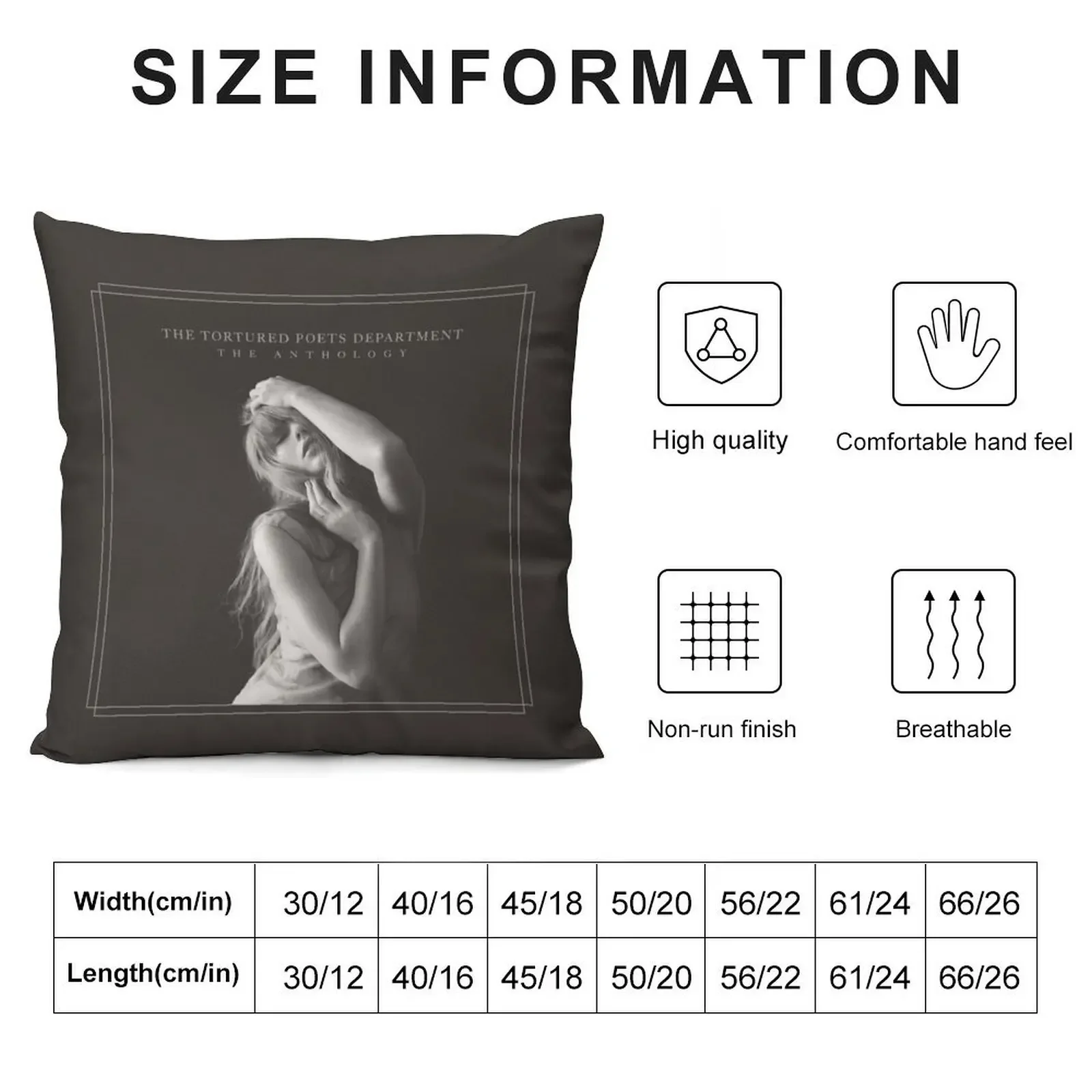 The tortured poets department the anthology album cover art,ttpd album poster Throw Pillow autumn decoration pillow