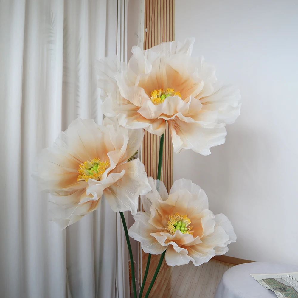 Neue Farbverlauf Pfingstrose Siebdruck Blume Hochzeit Wand dekor Party Zubehör Fotografie Hintergrund künstliche Blumen dekoration