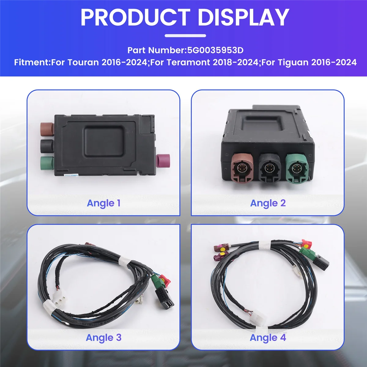 وحدة الفاصل 5G0035953D لشركة فولكس فاجن باسات B8 لسيارة جولف USB كابل ساخن للغاية 5G0 035 953 D #1