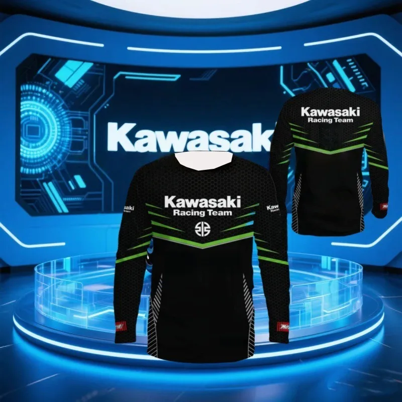 

Kawasaki New Quick Drying Breathable Fashion Adult and Children's Mountain Off Road Riding Motorcycle Long Sleeve Clothing