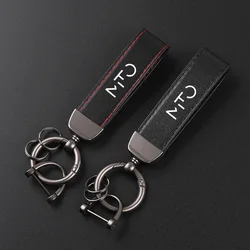 Deluxe Leather Keychain with Car Badge Keychain Pendant For Alfa Romeo MITO