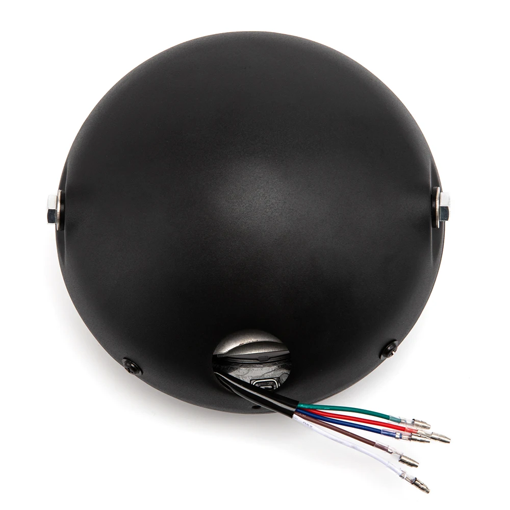 Universal Halloween Skull Design Motorcycle Headlight Headlamp For Harley Yamha Honda Led High Low Beam Round Moto Headlamp