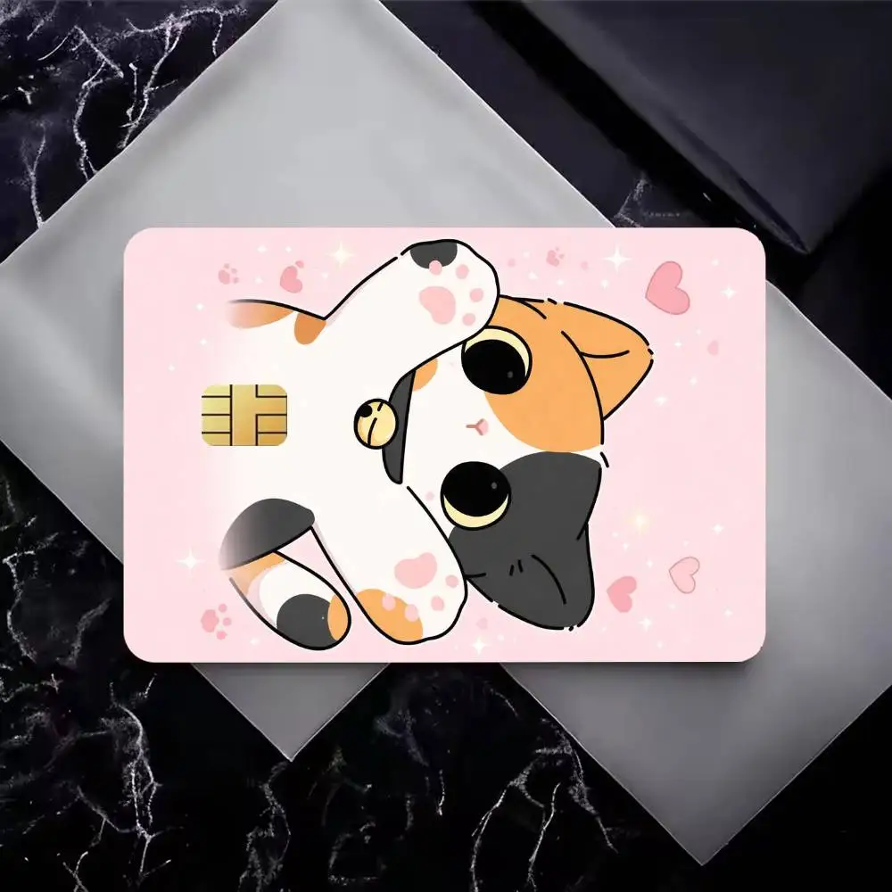 Cute Cat High‑Res Game Chip Decals Credit Card Mini Waterproof Vinyl Ornament Useful Gift