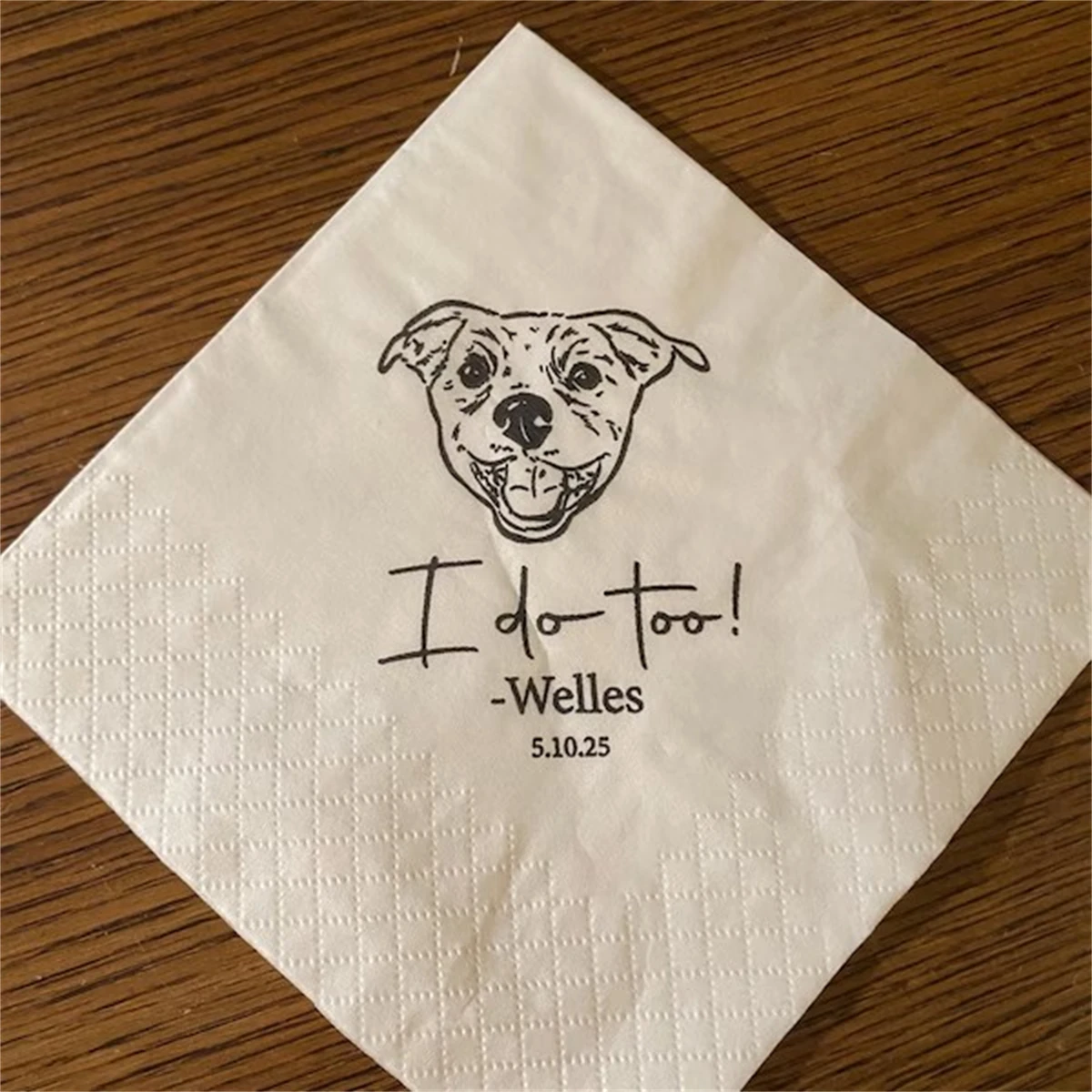 50Pcs Personalized Pet Napkins for Wedding, Preview in Next Day!!! Dog napkins wedding ，Custom Dog Party Napkins, Unique Shower