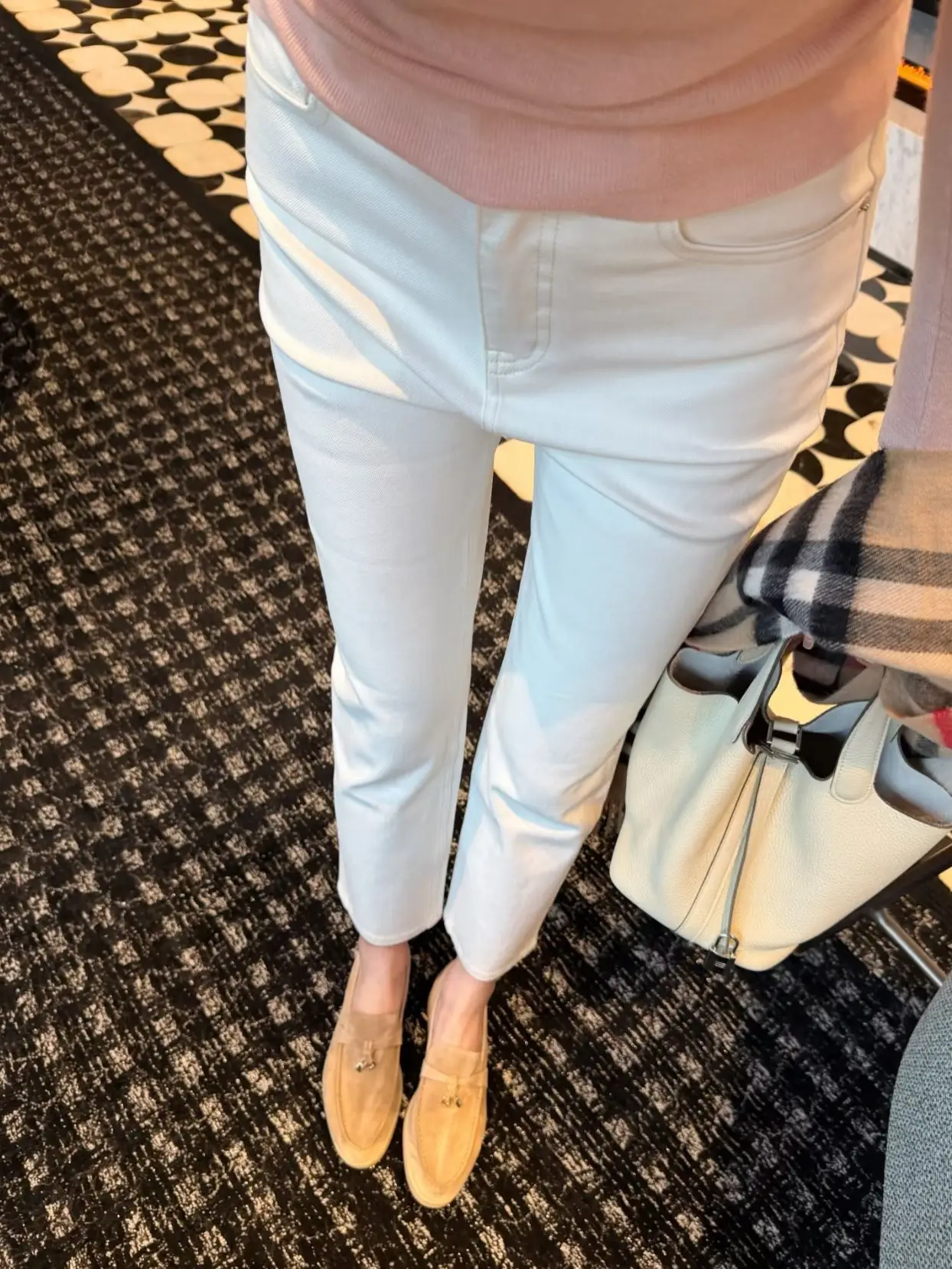 

Slimming Straight Leg White Jeans High Waist Cotton Stretch Denim Fall Faion Ele French Bread ape Narrow Version