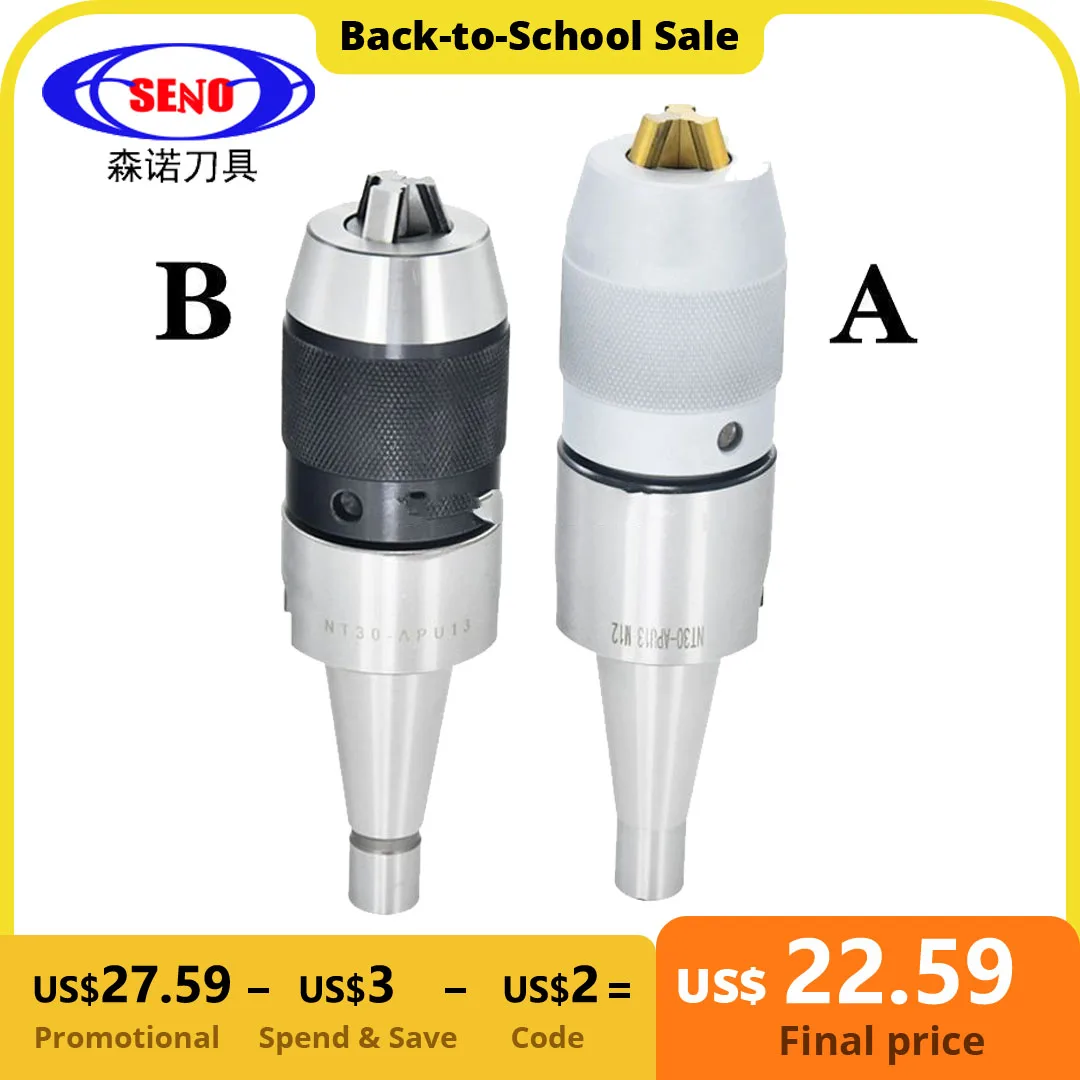 

SENO BT30 BT40 NT30 NT40 APU08 APU13 APU16 APU Chuck Self-tightening Chuck Handle for Connecting Drill Chuck CNC Milling Machine