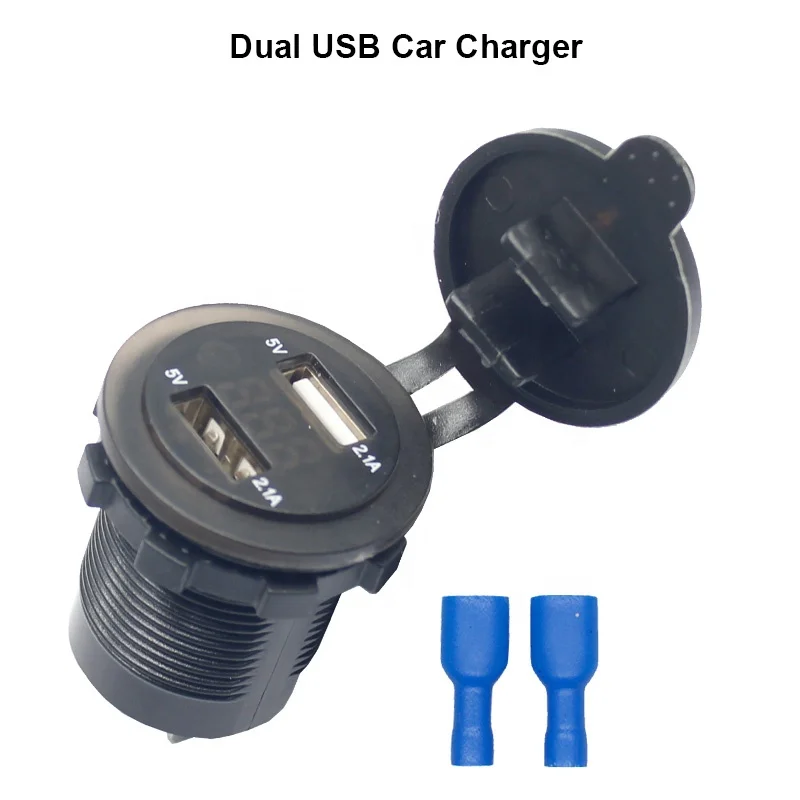12V 3,1 A Dual Auto Bus Ladegerät USB Outlet Mit Batterie Display