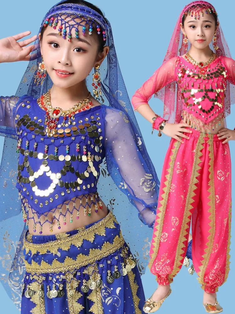 Ensembles de olympiques de danse du ventre pour filles, robe de performance indienne, vêtements pour enfants, vêtements pour enfants, performance financière