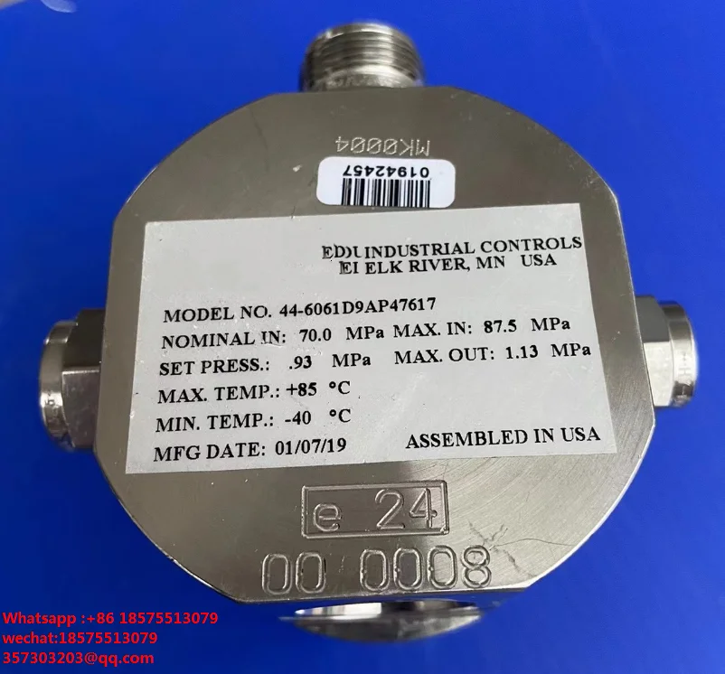 

For Emerson 44-6061D9AP47617 70MPa Pressure Reducing Valve 01942457 MK0004 1 Piece