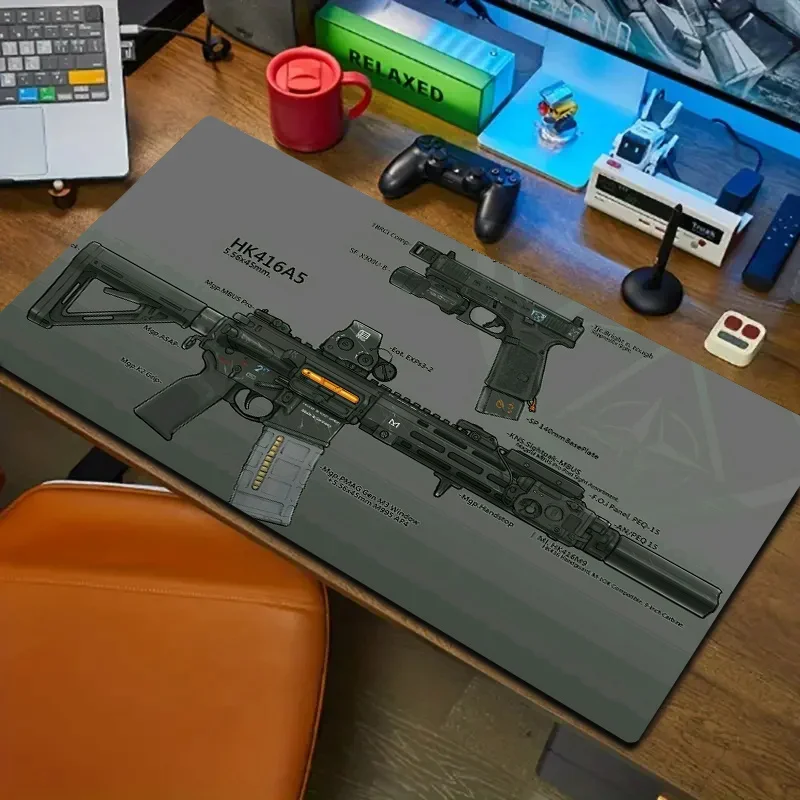 CIFBUY Tactical G-Gun Drawing Large Gaming Mouse Pad Non Slip Desk Mat E-Sports Gamer Office PC Keyboard Table Mat