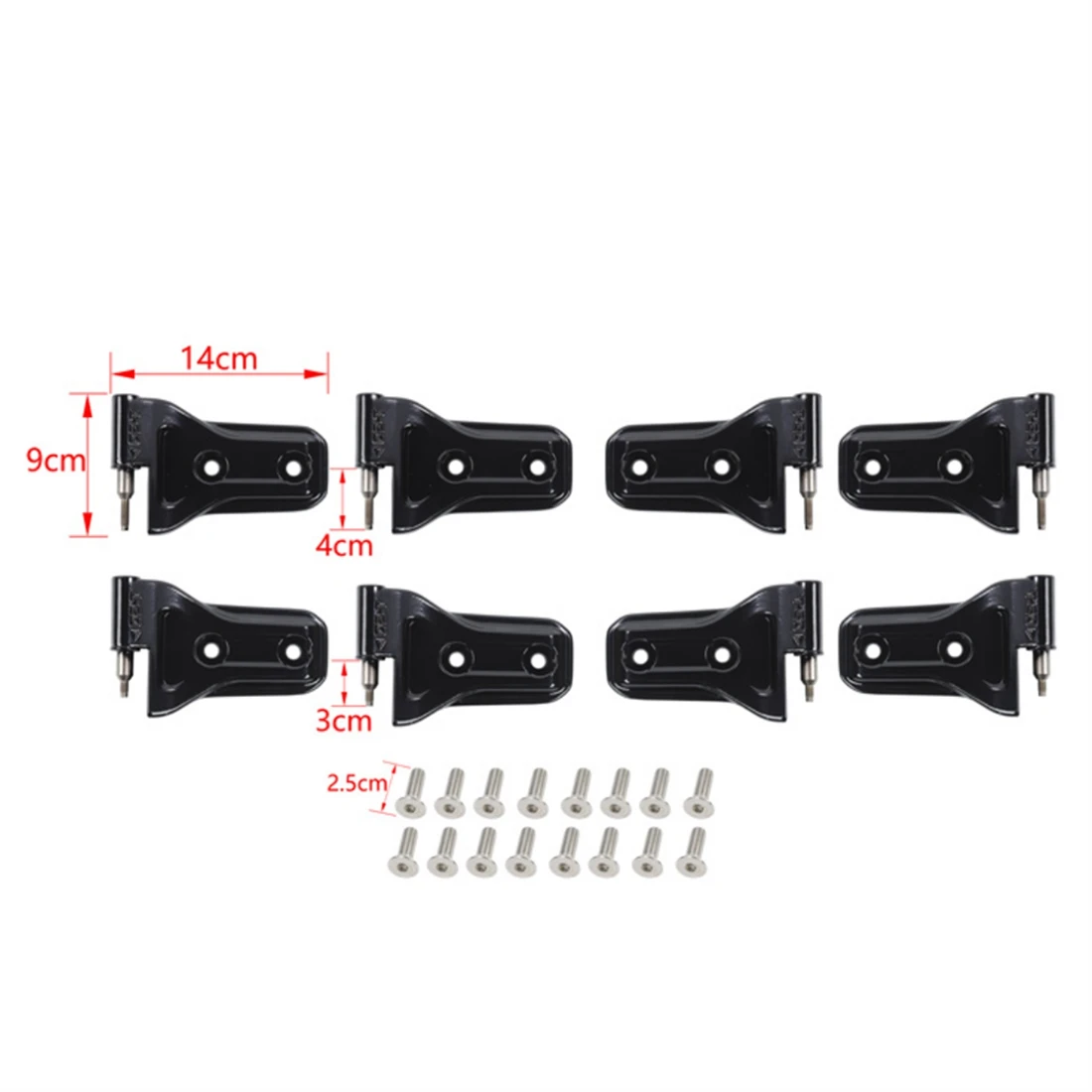 Door Hinge Kit, 8PCS Front Door Rear Door Hinges for Jeep Wrangler JL 4-Door 2018-2022 Gladiator JT 2020-2022