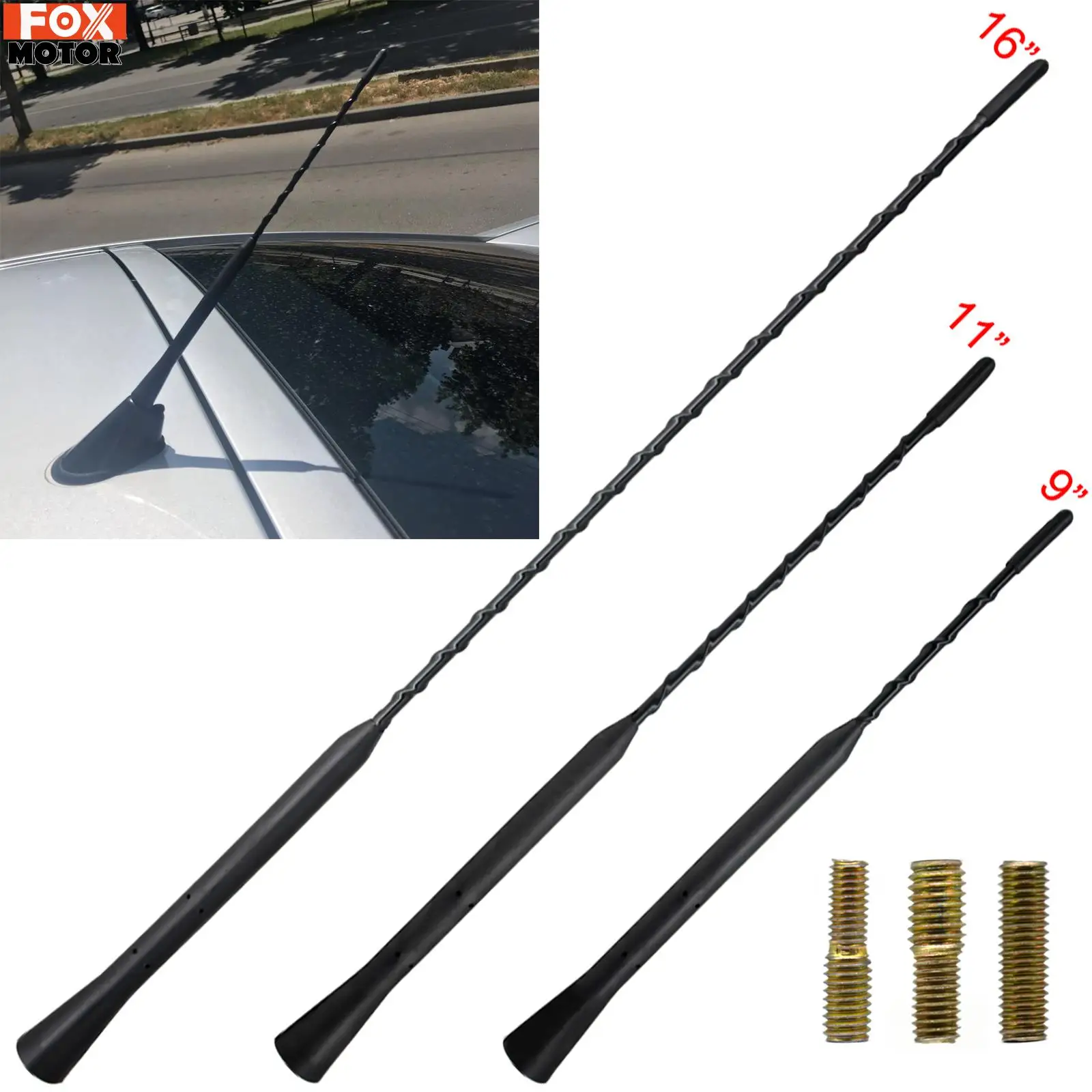 9 11 16 Inch Universal Car Roof Mast Stereo Radio FM AM Signal Aerial Amplified Antenna For ford VW Mazda Toyota Nissan Opel GMC