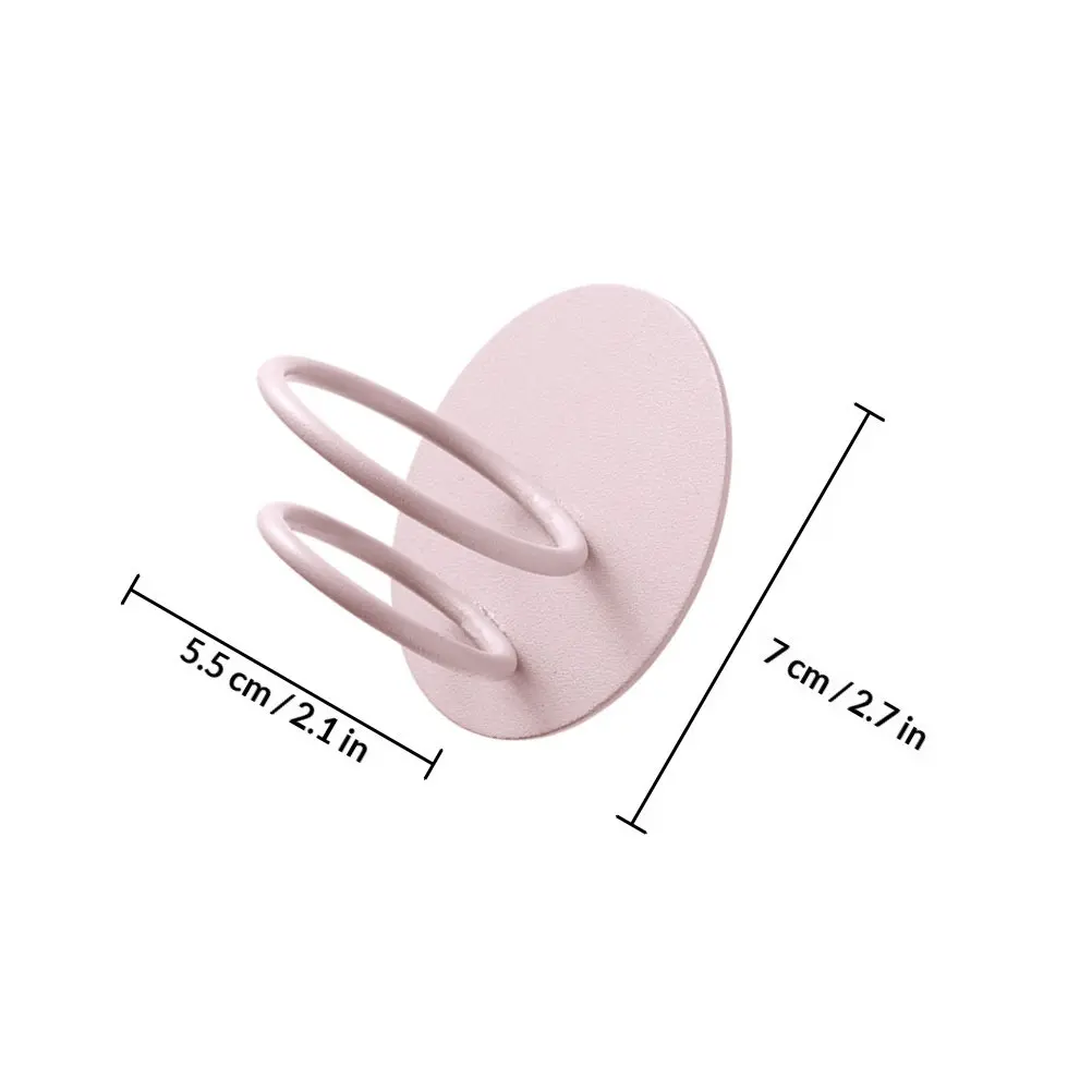 2Pcs Wall Mounted Makeup Egg Rack Carbon Steel Nail Free Sponge Egg Storage Holder for Bathroom Bedroom Closet Door Space Saving view 3