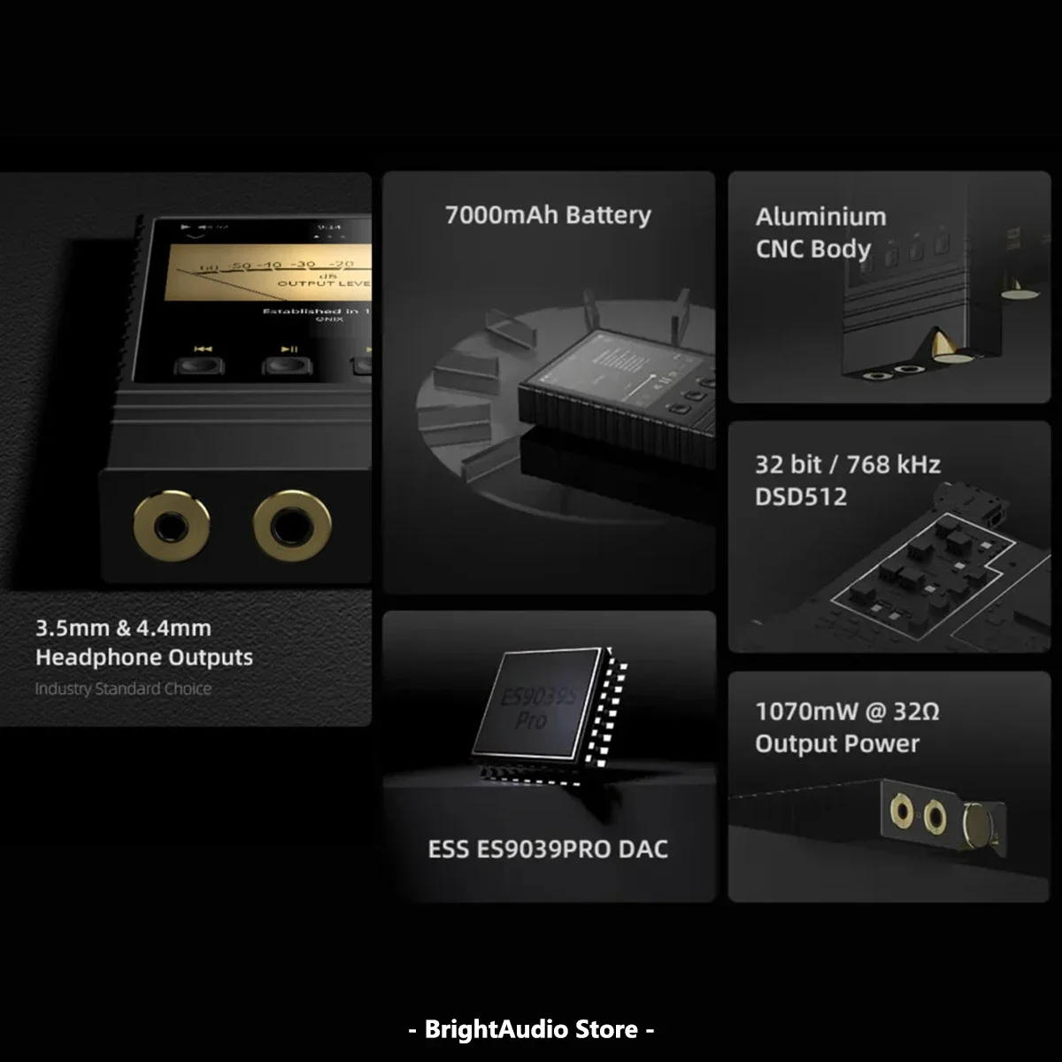 ONIX Overture XM5 HIFI Portátil Música MP3 Player USB DAC LDAC Hi-res Áudio High-end No Bolso ES9039PRO Dual Bluetooth LDAC