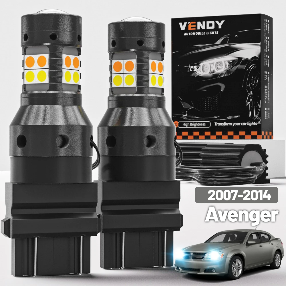 

2 шт. для Dodge Avenger 2007-2014 двухрежимный светодиодный указатель поворота + парковочный фонарь 2008 2009 2010 2011 2012 2013 аксессуары Canbus
