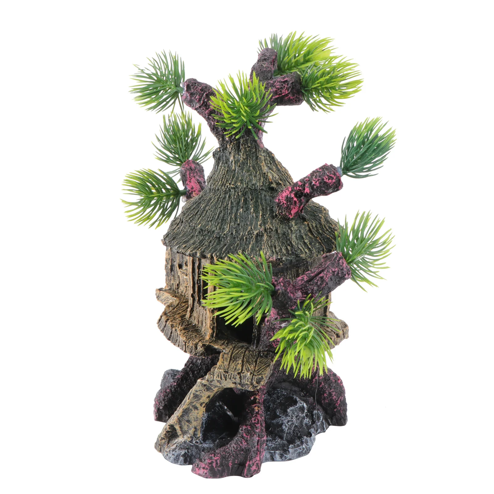 

1Pcs Aquarium Resin House Creative Fish Tank Decoration Durable Artificial Ornament Natural Landscape Resin Decor