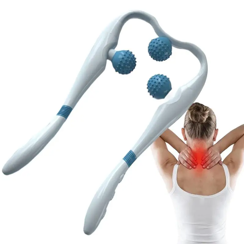 

Roller Massager For Neck Handheld Cervical Massage Roller Handheld Cervical Relaxer With 3 Balls Portable Electric Massaging
