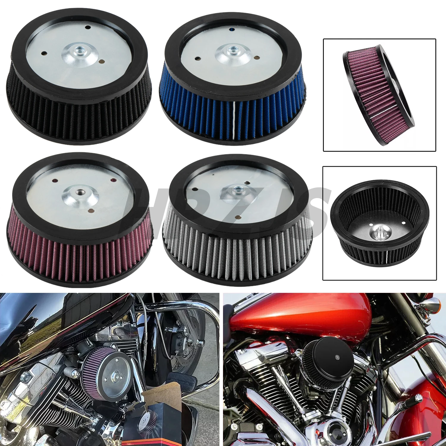 

For Harley 00-15 Heritage Softail FLSTC 99-07 Touring Electra Road Glide King Dyna Air Cleaner Intake Filter Repalecment Element